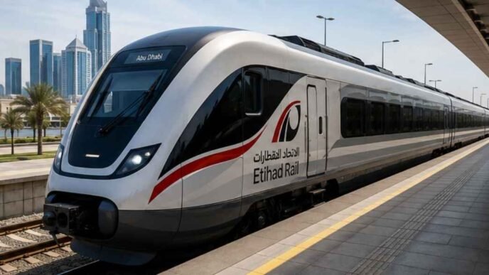 Etihad Rail UAE Passenger train