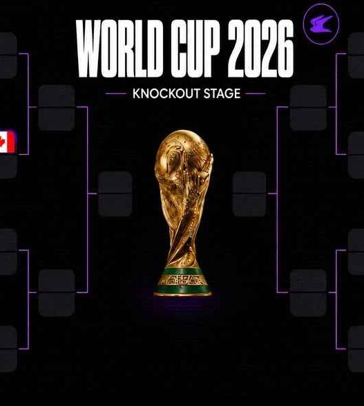FIFA World Cup 2026 Round of 32 knockout stage bracket showing complete schedule and tournament fixtures.